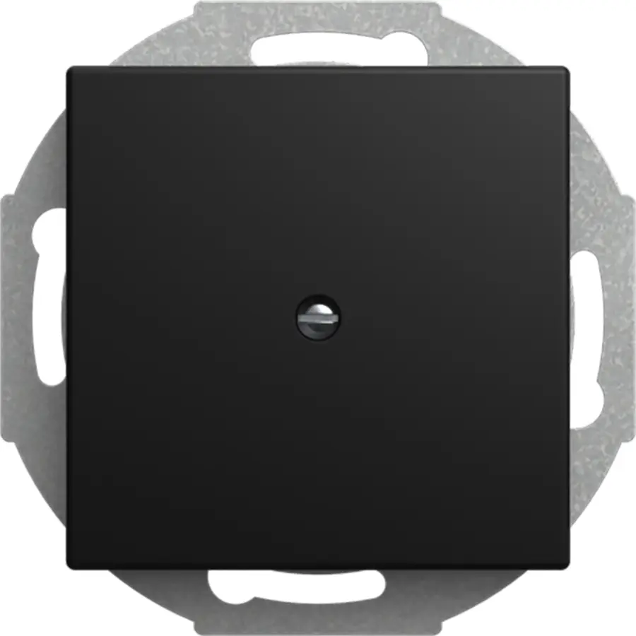 Busch-Jaeger centraalplaat voor kabeluitvoer incl. draagring Balance SI zwart mat (2527-915)