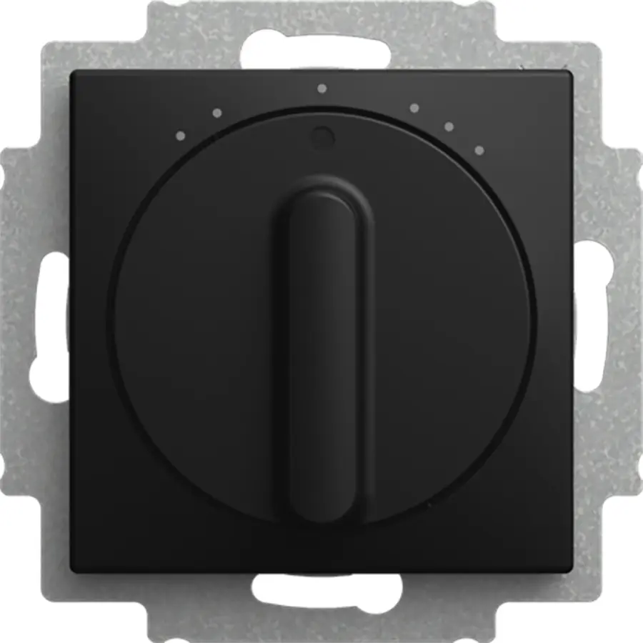 Busch-Jaeger ventilatorschak 1P cpl 3-standen Balance SI zwart mat (2711 UCDRL-915)