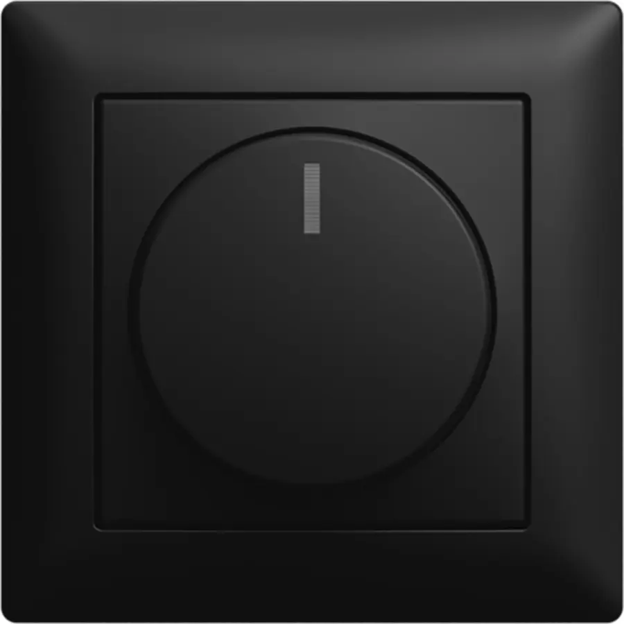 Busch-Jaeger complete set draaidimmer 6523 Balance SI zwart mat (6523 UJ-915-102)
