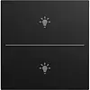 Busch-Jaeger cpl v 2v drukknop lichtsymbool Balance SI zwart mat (LFBT/A.2.55.11-915)