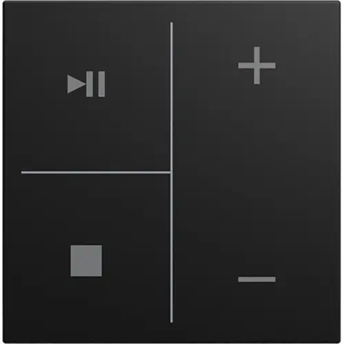 Busch-Jaeger cpl v 4v knop muziek symbool Balance SI zwart mat (LFMW/A.4.55.11-915) Busch-Jaeger cpl v 4v knop muziek symbool Balance SI zwart mat (LFMW/A.4.55.11-915)