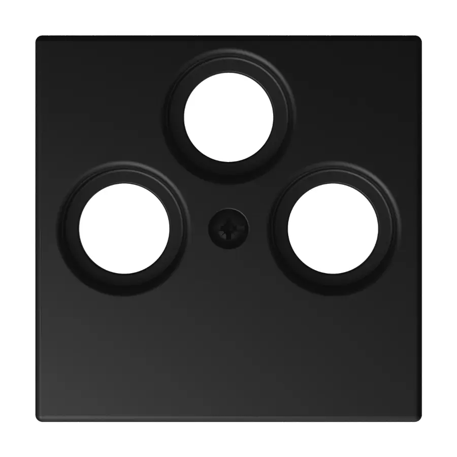 Busch-Jaeger centraalplaat antenne + sat / COAX wandcontactdoos Balance SI zwart mat (1743-03-915)