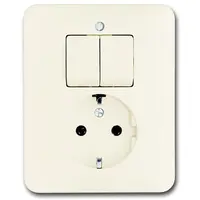 Busch-Jaeger combinatie serieschakelaar/wandcontactdoos randaarde SI (4310/5 EUJ-212-503)