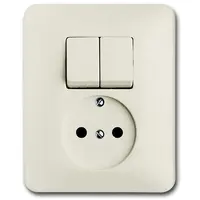 Busch-Jaeger combinatie serieschakelaar/wandcontactdoos zonder randaarde (4310/5 UJ-212-503)