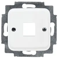 Busch-Jaeger centraalplaat + draagring 1x modular jack Reflex SI (2561-214)