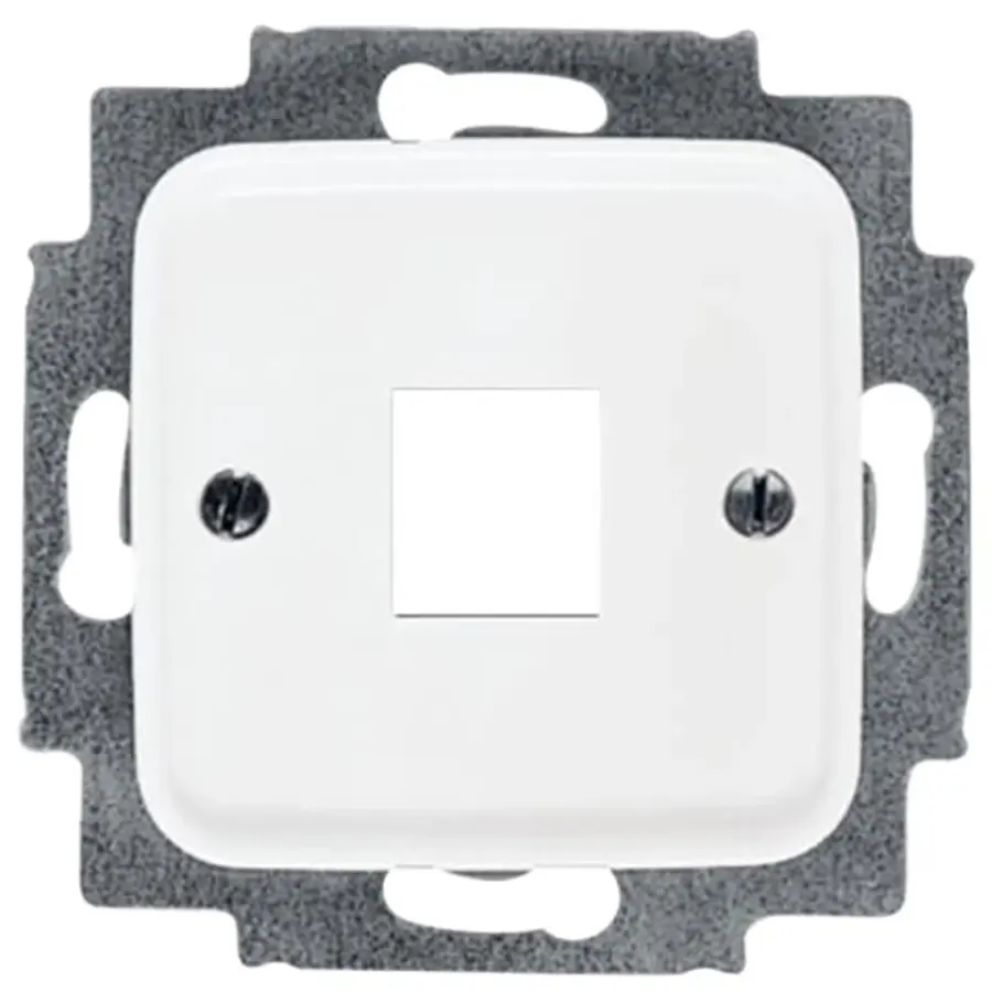 Busch-Jaeger centraalplaat + draagring 1x modular jack Reflex SI (2561-214)