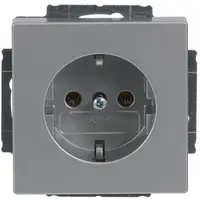 Busch-Jaeger wandcontactdoos randaarde Future Linear aluzilver mat (20 EUC-83)