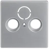 Busch-Jaeger centraalplaat antenne/COAX wandcontactdoos aluzilver mat (1743-83)