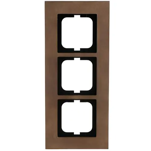 Busch-Jaeger afdekraam 3-voudig Carat brons (1723-821) Busch-Jaeger afdekraam 3-voudig Carat brons (1723-821)