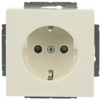 Busch-Jaeger wandcontactdoos randaarde steekklem kindveilig Future Linear creme glanzend (20 EUCKS-82)