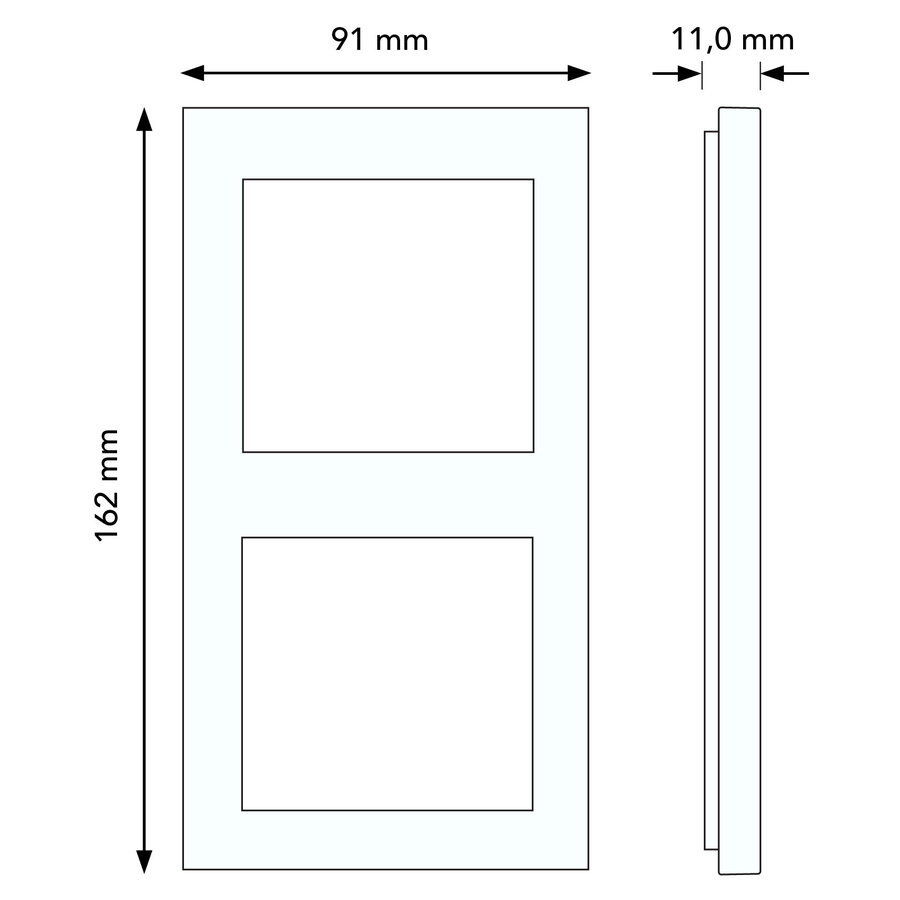 Busch-Jaeger afdekraam 2-voudig Axcent geel (1722-285)