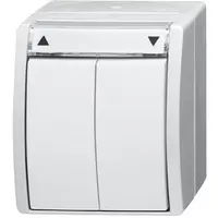 Busch-Jaeger jaloezieschakelaar opbouw Ocean IP44 alpinwit (2601/4 W-54)