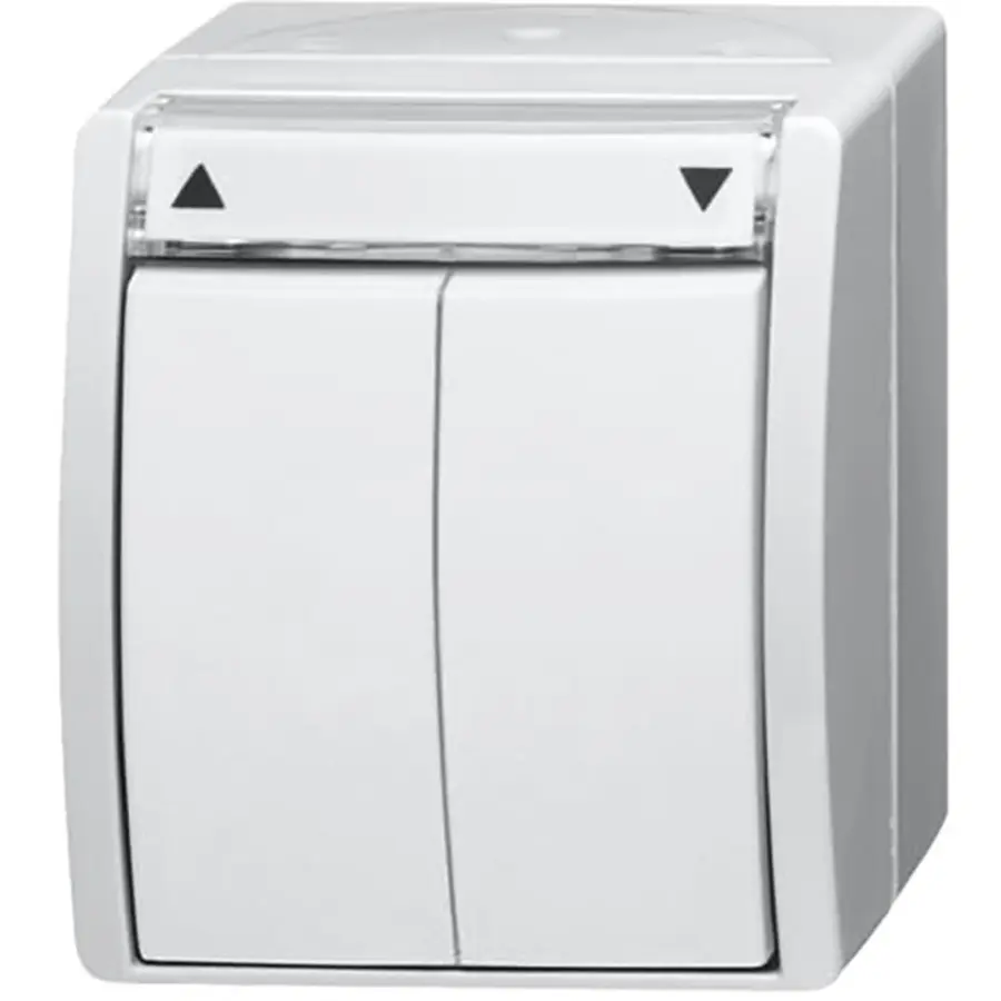 Busch-Jaeger jaloezieschakelaar opbouw Ocean IP44 alpinwit (2601/4 W-54)