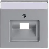 Busch-Jaeger centraalplaat RJ45 wandcontactdoos 1-voudig aluzilver mat (1803-83)