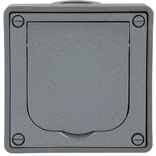 Busch-Jaeger inbouwbehuizing met RA wcd en klapdeksel 86 x 86 x 58 mm voor wandmontage (20 EFDB2)