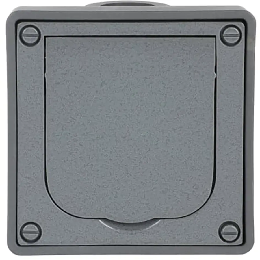 Busch-Jaeger inbouwbehuizing met RA wcd en klapdeksel 86 x 86 x 58 mm voor wandmontage (20 EFDB2)