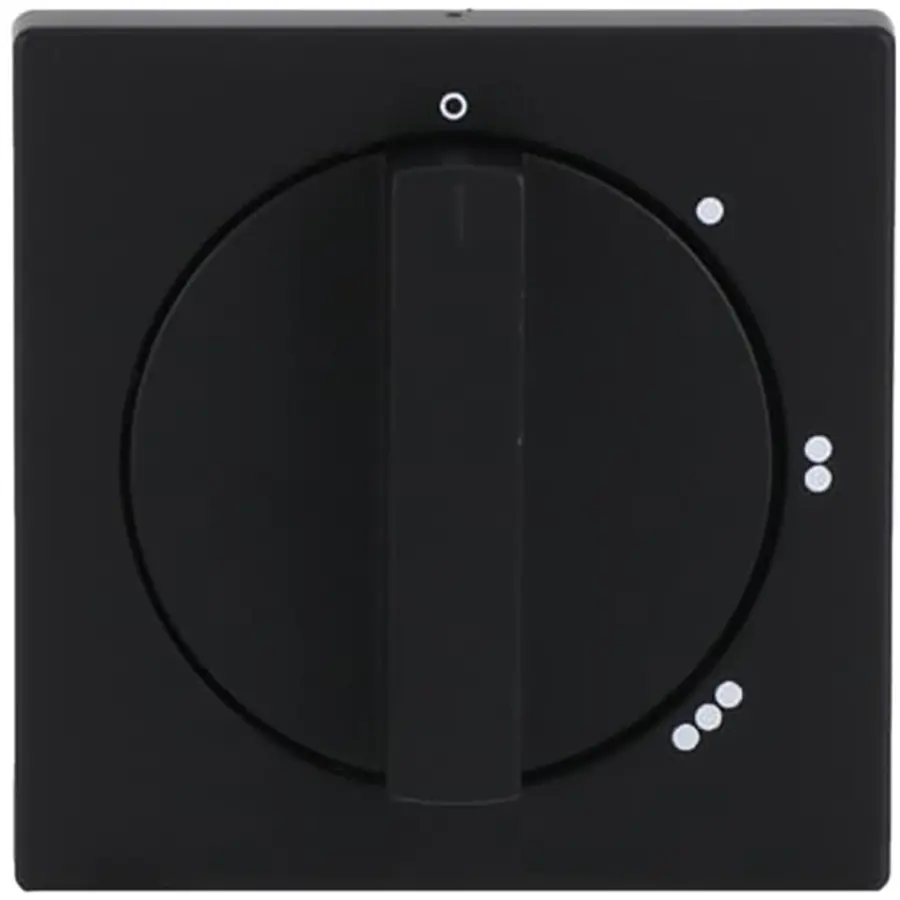 Busch-Jaeger draaiknop driestandenschakelaar met nulstand Future Linear zwart mat (2542 DR/01-885)