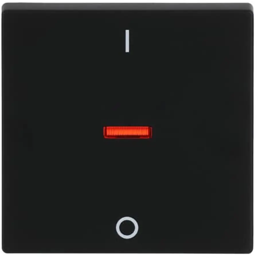 Busch-Jaeger schakelwip controlevenster rood 2-polig en 3-polig Future Linear zwart mat (1788-885)