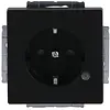 Busch-Jaeger wandcontactdoos randaarde Safety+ met LED-controleverlichting Future Linear zwart mat (20 EUCBL-885) Busch-Jaeger wandcontactdoos randaarde Safety+ met LED-controleverlichting Future Linear zwart mat (20 EUCBL-885)