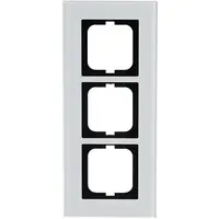 Busch-Jaeger afdekraam 3-voudig Carat wit glas (1723-811)