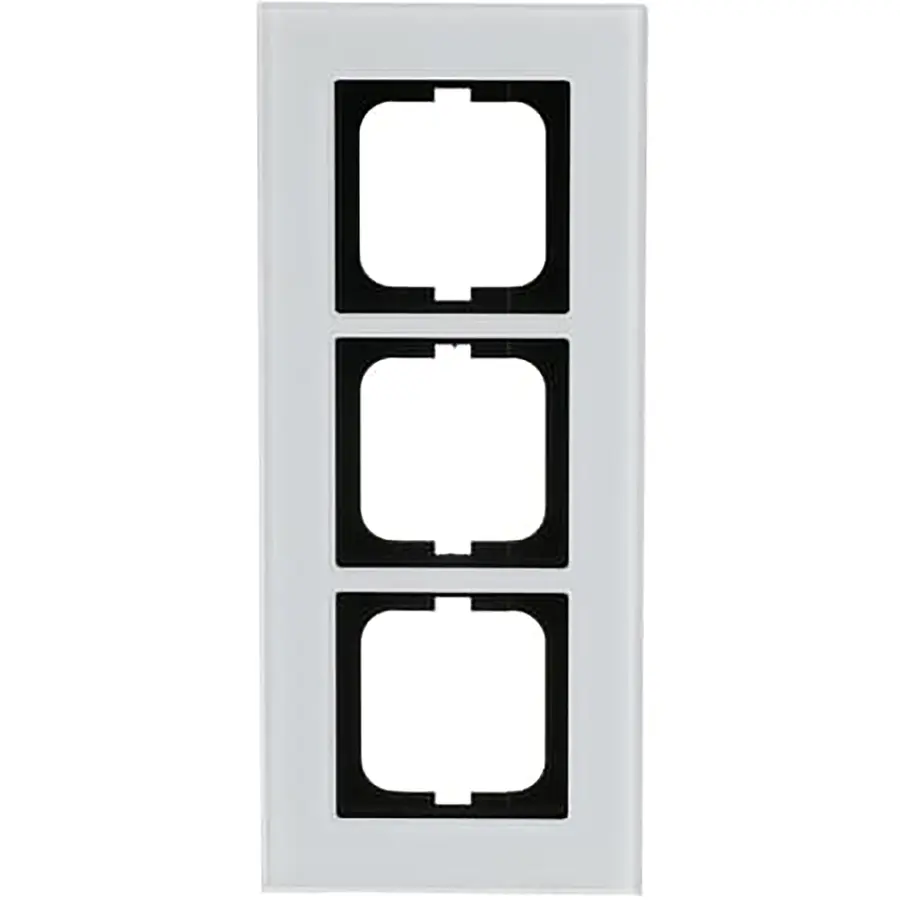 Busch-Jaeger afdekraam 3-voudig Carat wit glas (1723-811)