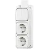 Busch-Jaeger combinatie serieschakelaar/2x wandcontactdoos RA K/P-25 opbouw AP plus wit (2601/5/2300/2EAPJW) Busch-Jaeger combinatie serieschakelaar/2x wandcontactdoos RA K/P-25 opbouw AP plus wit (2601/5/2300/2EAPJW)