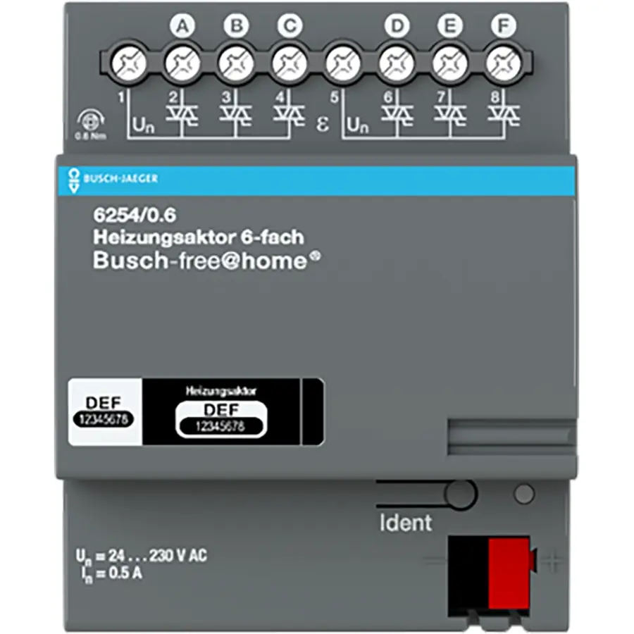 Busch-Jaeger verw actor 6v 230v dra fh (6254/0.6)