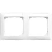 Busch-Jaeger afdekraam horizontaal met tekstkader 2-voudig Balance SI wit glans (1732 NS-914)