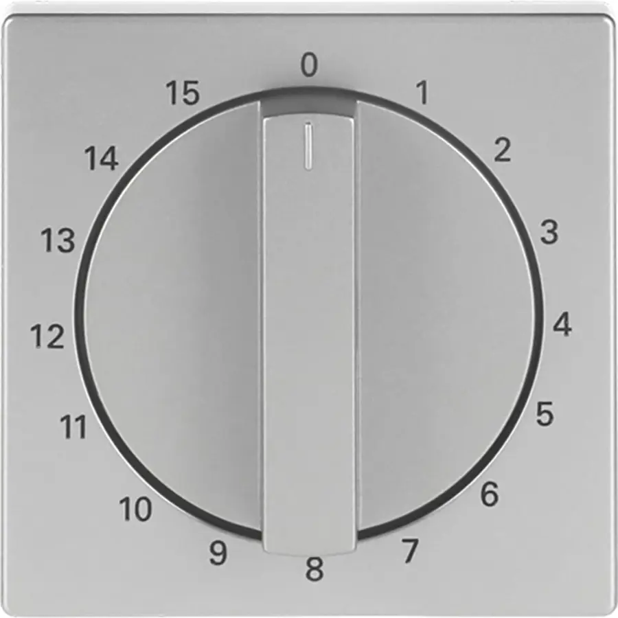 Busch-Jaeger draaigreep tijdschakelaar 15 min Pure Stainless Steel (1770-866-103)