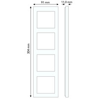 Busch-Jaeger afdekraam 4-voudig Axcent titanium (1724-276)