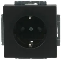 Busch-Jaeger wandcontactdoos randaarde kindveilig schroefklem Future Linear zwart mat (2300 EUCB-885)