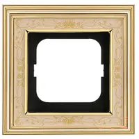 Busch-Jaeger afdekraam 1-voudig Dynasty messing decor creme (1721-836)