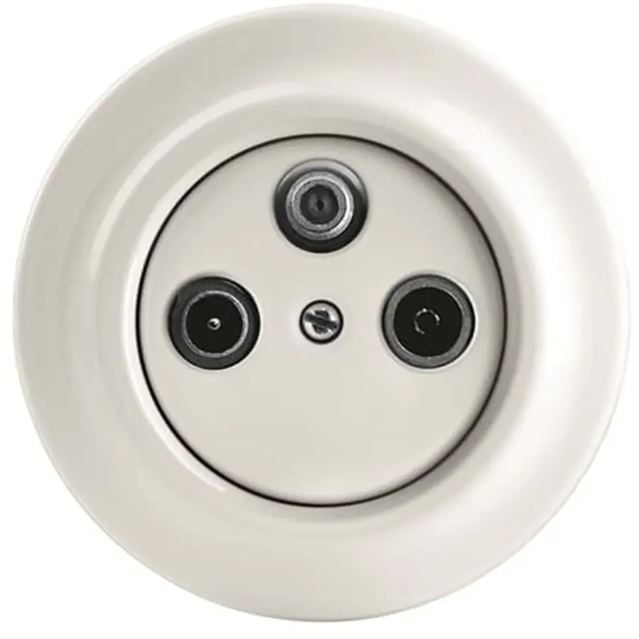 Busch-Jaeger COAX antenne wandcontactdoos radio/tv/sat porselein Decento (1743 J-64)