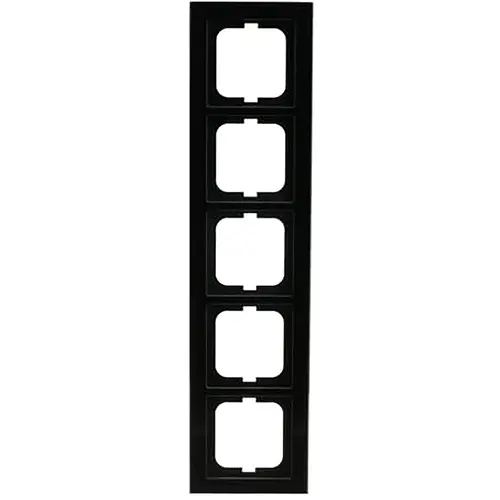 Busch-Jaeger afdekraam 5-voudig Axcent glas zwart (1725-245) Busch-Jaeger afdekraam 5-voudig Axcent glas zwart (1725-245)