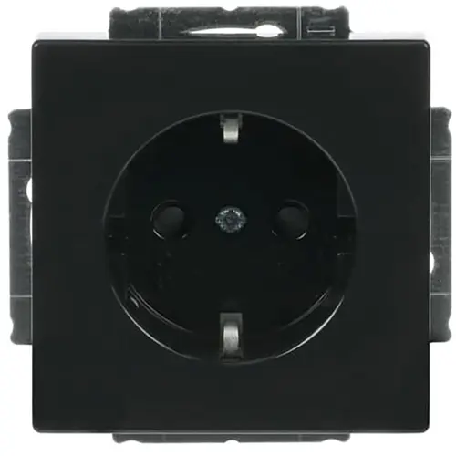 Busch-Jaeger wandcontactdoos randaarde kindveilig antraciet glans (20 EUCKS-81)