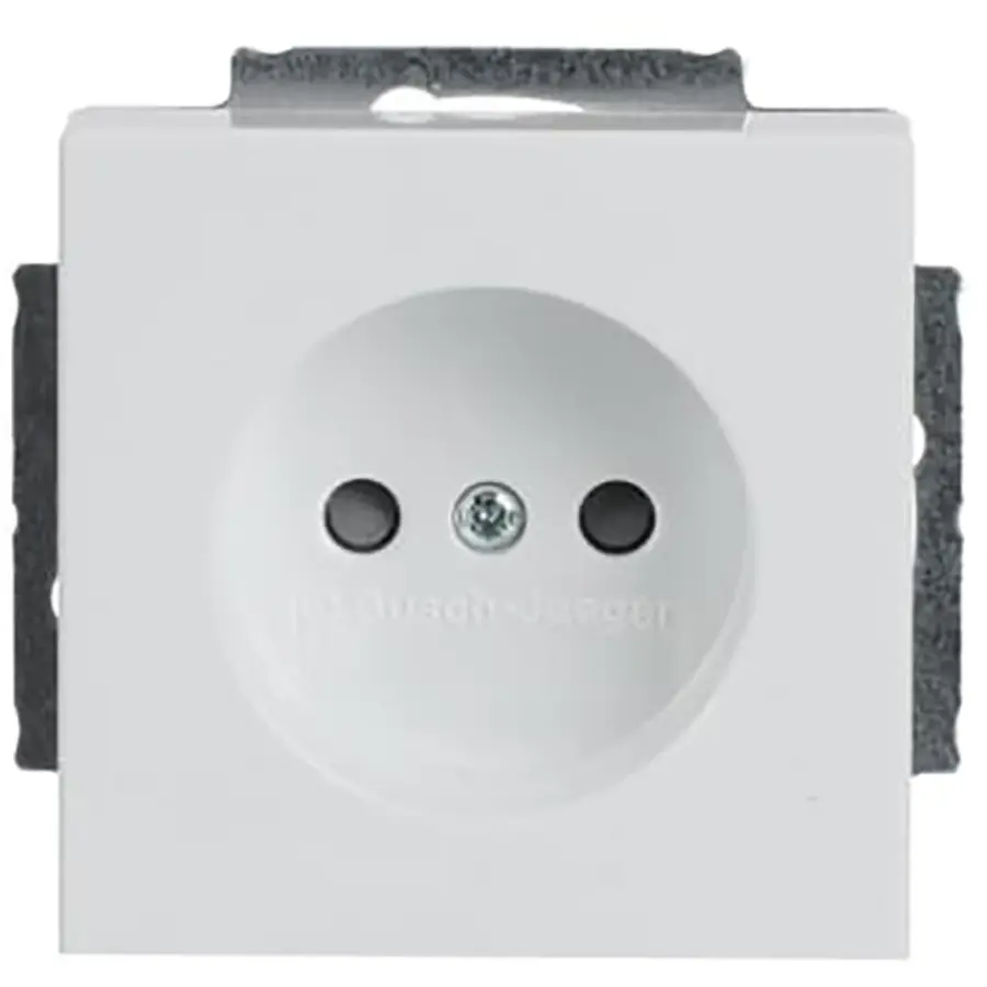 Busch-Jaeger wandcontactdoos zonder randaarde Future linear studiowit glans (2300 UCRKS-84-503)