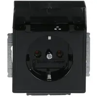 Busch-Jaeger wandcontactdoos randaarde met klapdeksel antraciet glans (20 EUK-81)