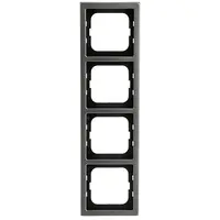 Busch-Jaeger afdekraam 4-voudig Pure Stainless Steel (1724-866K)