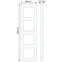 Busch-Jaeger afdekraam 4-voudig Pure Stainless Steel (1724-866K)