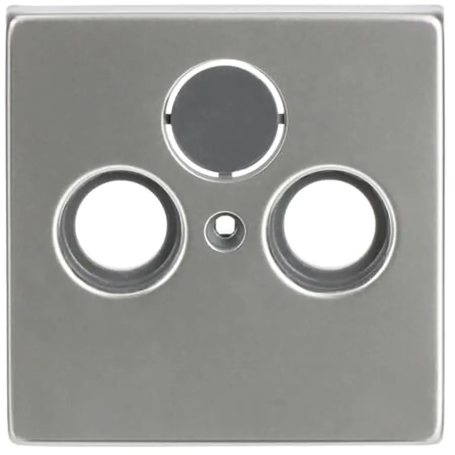 Busch-Jaeger centraalplaat antenne / COAX wandcontactdoos Pure Stainless Steel (1743-866)