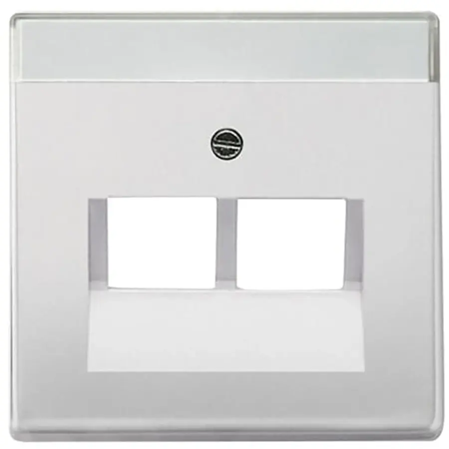 Busch-Jaeger centraalplaat RJ45 wandcontactdoos 2-voudig Pure Stainless Steel (1803-02-866)