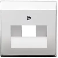 Busch-Jaeger centraalplaat RJ45 wandcontactdoos 1-voudig Pure Stainless Steel (1803-866)