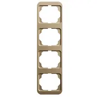 Busch-Jaeger afdekraam 4-voudig verticaal Alpha Nea brons OP=OP (1734-21)