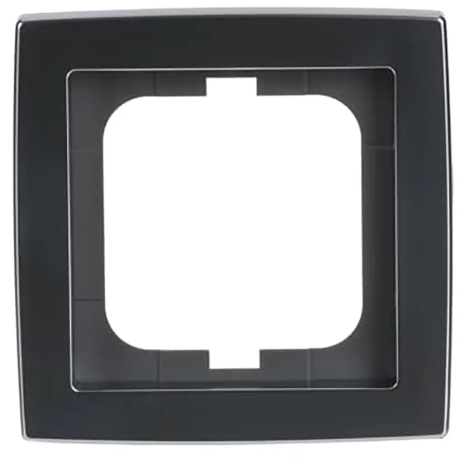 Busch-Jaeger afdekraam 1-voudig Solo mat-chroom (1721-80)