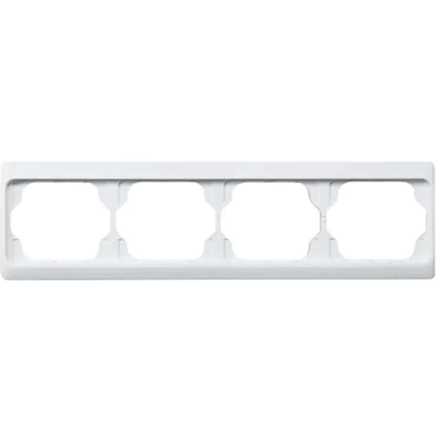 Busch-Jaeger afdekraam 4-voudig Horizontaal Alpha Exclusive studiowit glans OP=OP (1724 KA-24G)