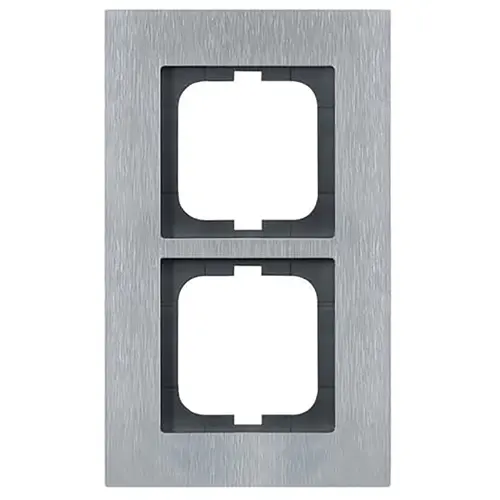 Busch-Jaeger afdekraam 2-voudig Carat edelstaal (1722-860)