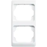 Busch-Jaeger afdekraam 2-voudig Verticaal Alpha Exclusive studiowit glans OP=OP (1732 KA-24G)