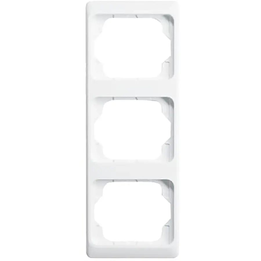 Busch-Jaeger afdekraam 3-voudig Verticaal Alpha Exclusive studiowit glans OP=OP (1733 KA-24G)