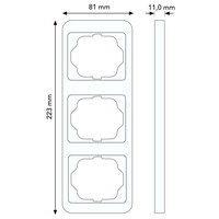 Busch-Jaeger afdekraam 3-voudig Verticaal Alpha Exclusive studiowit glans OP=OP (1733 KA-24G)