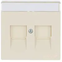 Busch-Jaeger centraalplaat modular jack 2-voudig creme (1800-82)